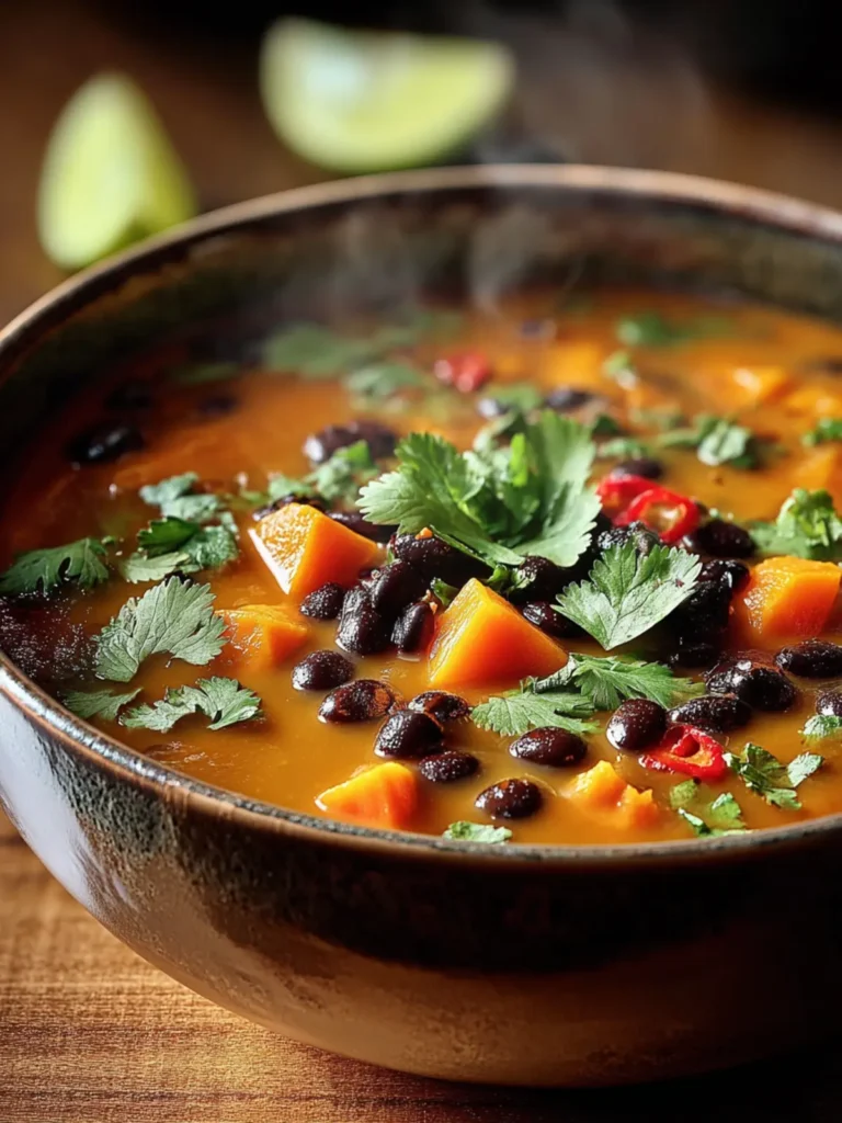 Sweet Potato Black Bean Soup Recipe First Image
