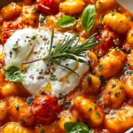 30 Minute Creamy Tomato Gnocchi with Burrata First Image