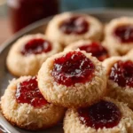 Vanilla Coconut Jam Thumbprint Cookies First Image