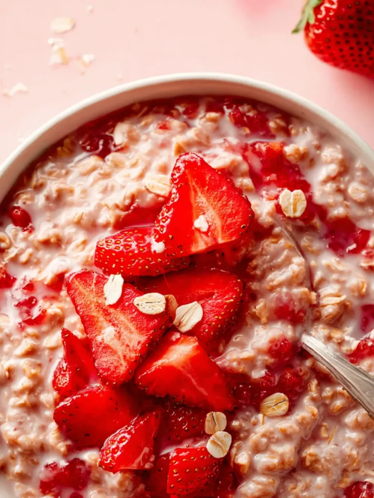Creamy Strawberry Oatmeal First Image