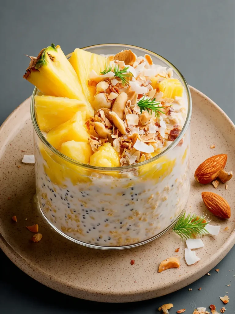 Pineapple Coconut Overnight Oats First Image