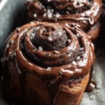 Small Batch MOLTEN Double Chocolate Cinnamon Rolls – Vegan! First Image