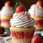 Strawberry Filled Cupcakes First Image