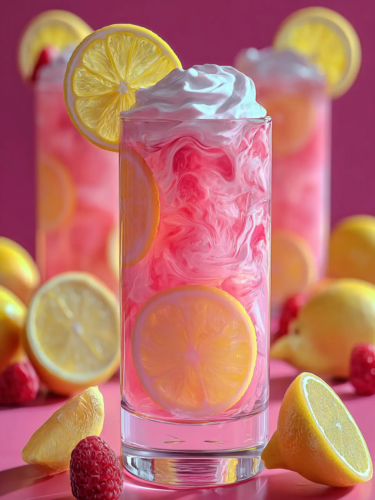 Refreshing Pink Lemonade Drink First Image
