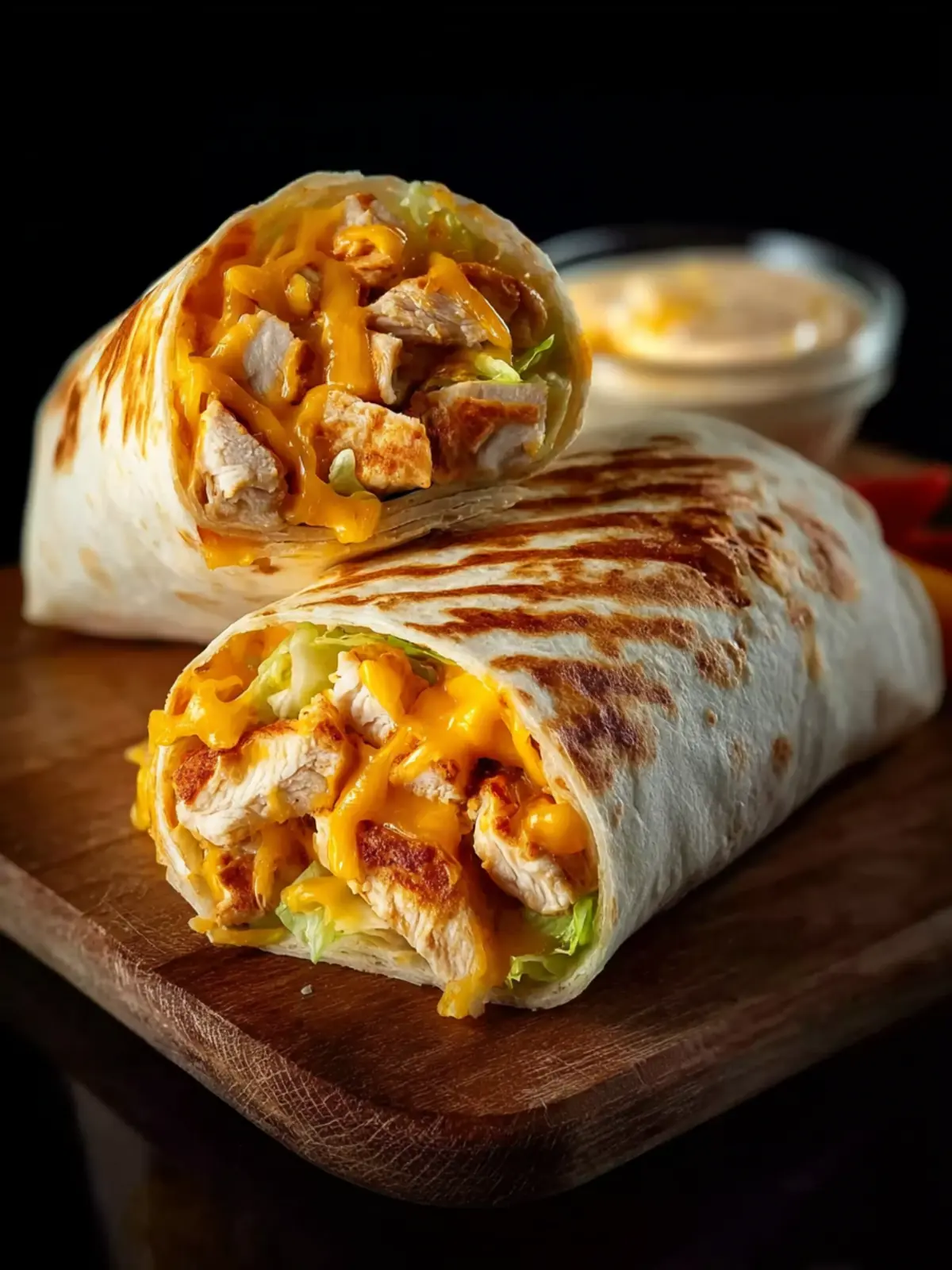 Easy Cheesy Chicken Wraps First Image