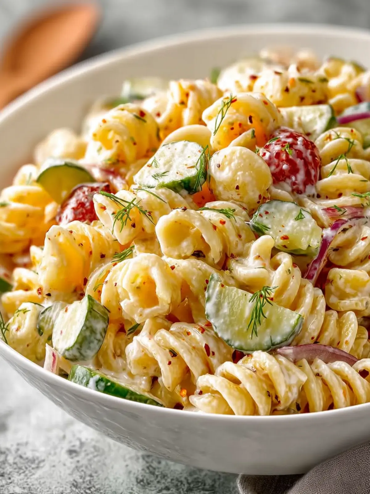 Easy Dill Pickle Pasta Salad Recipe First Image
