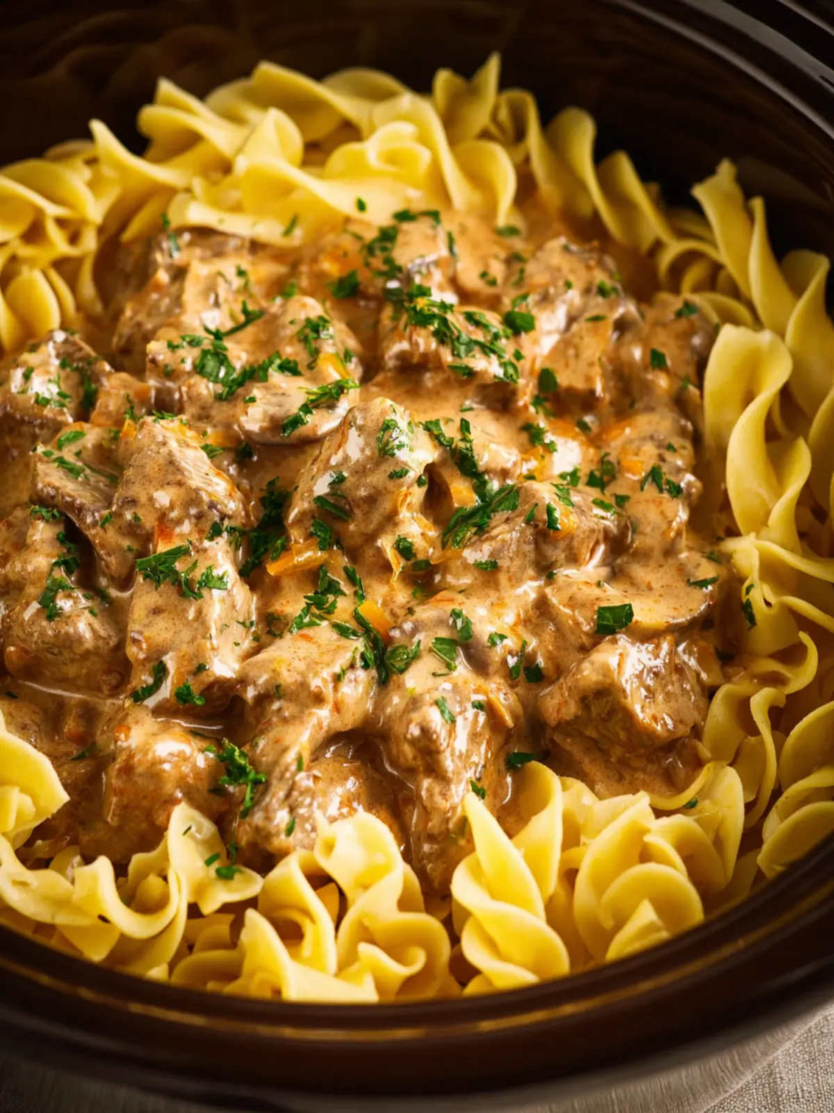 Crock Pot Beef Stroganoff First Image