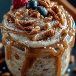 High-Protein Cinnamon Roll Overnight Oats First Image