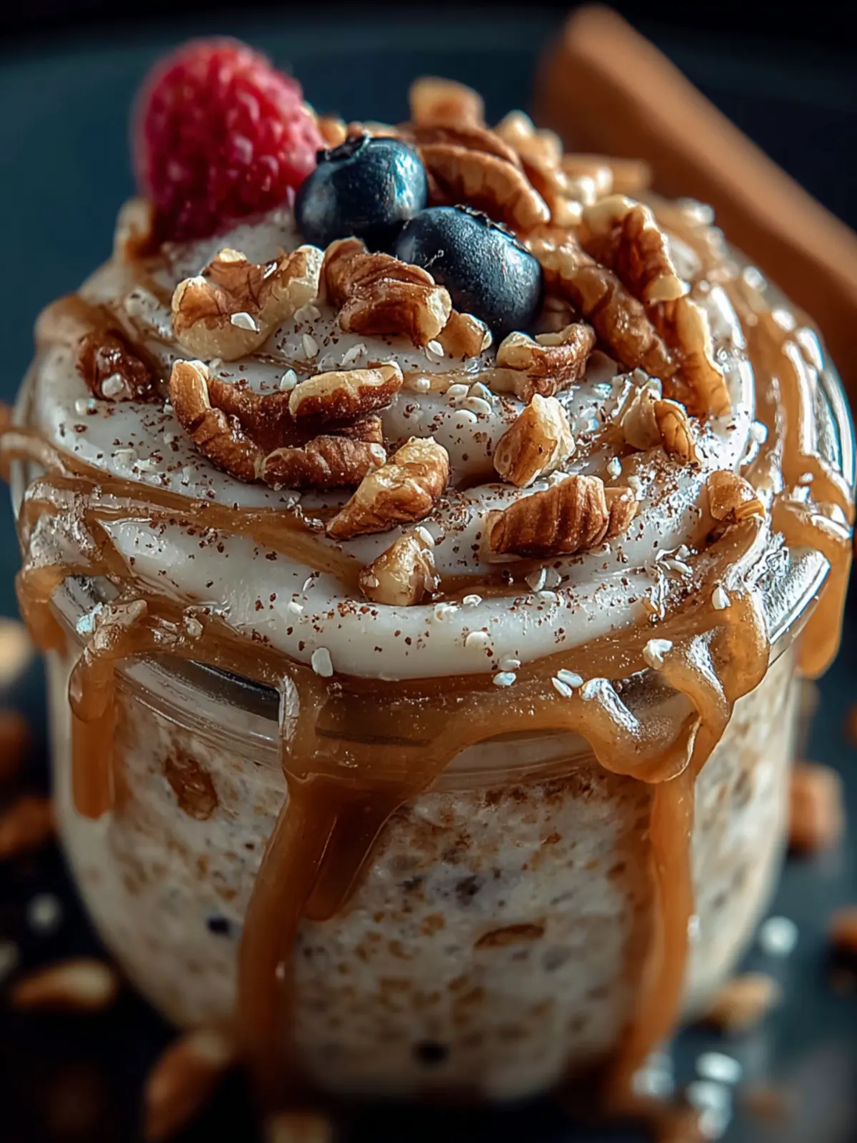 High-Protein Cinnamon Roll Overnight Oats First Image