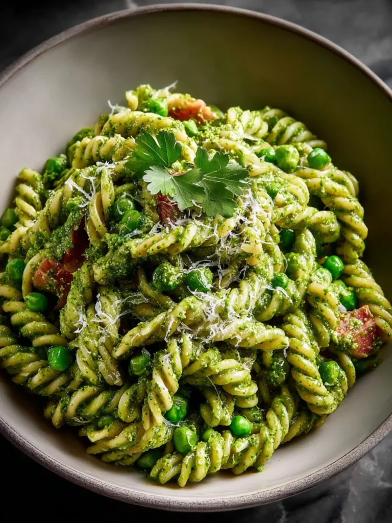 Sweet Pea Pesto Pasta Recipe First Image