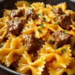 Creamy Velveeta Beef and Bow Tie Pasta First Image