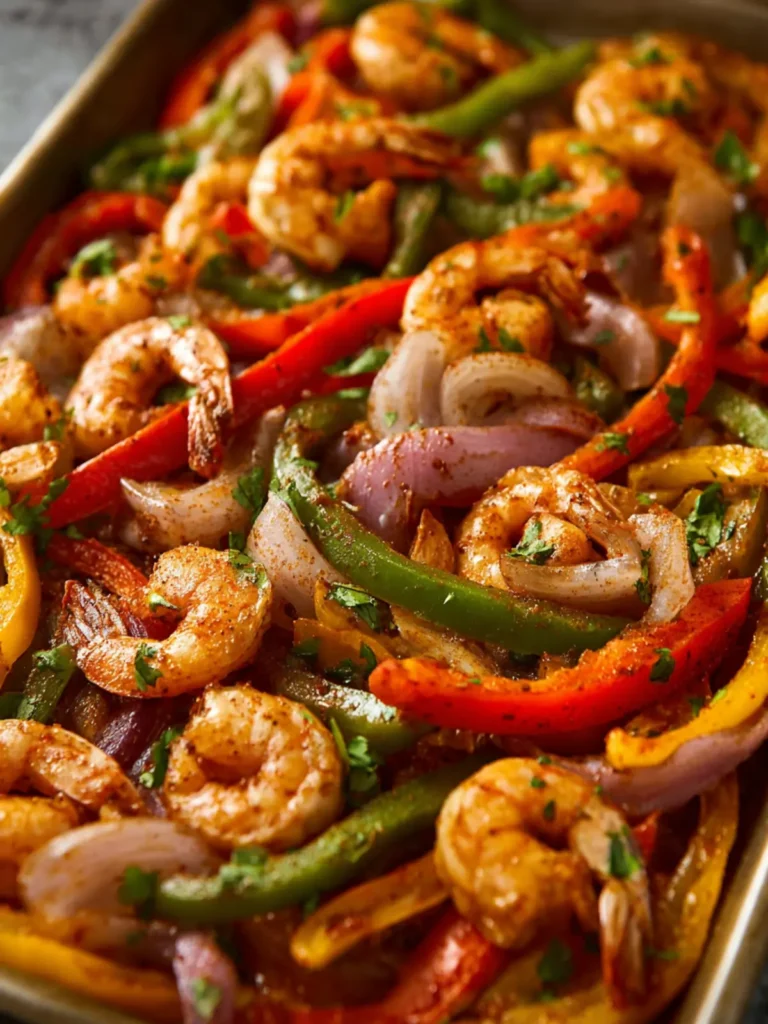 Sheet Pan Shrimp Fajitas First Image