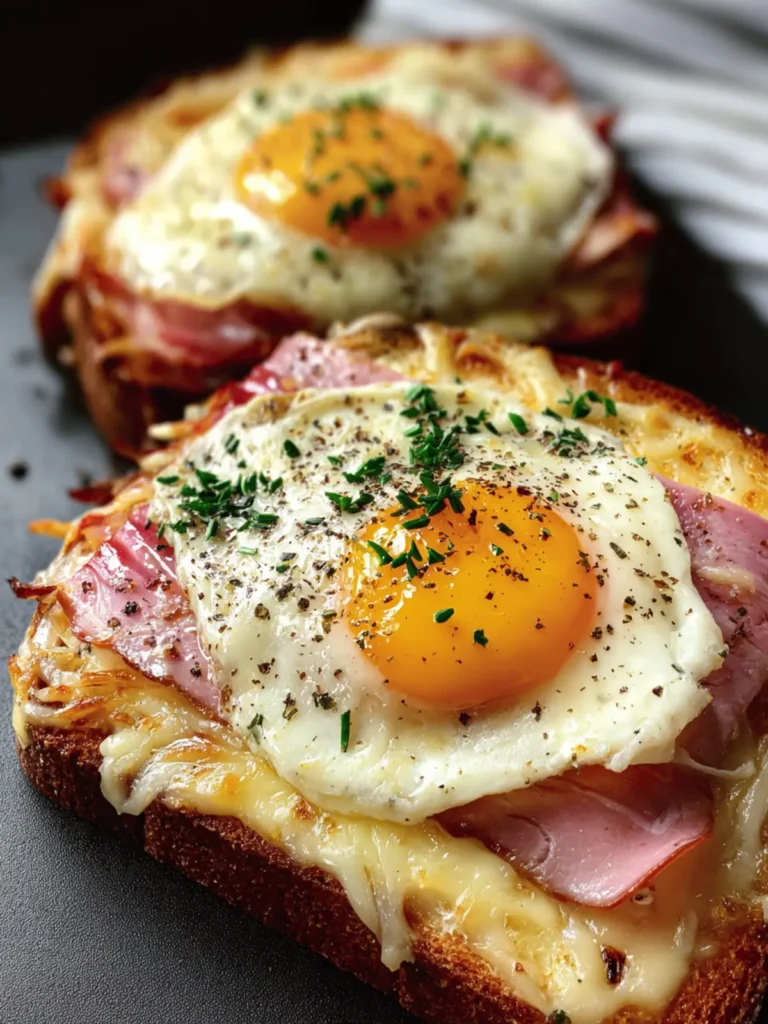 Croque Madame Toast Ham Cheese First Image