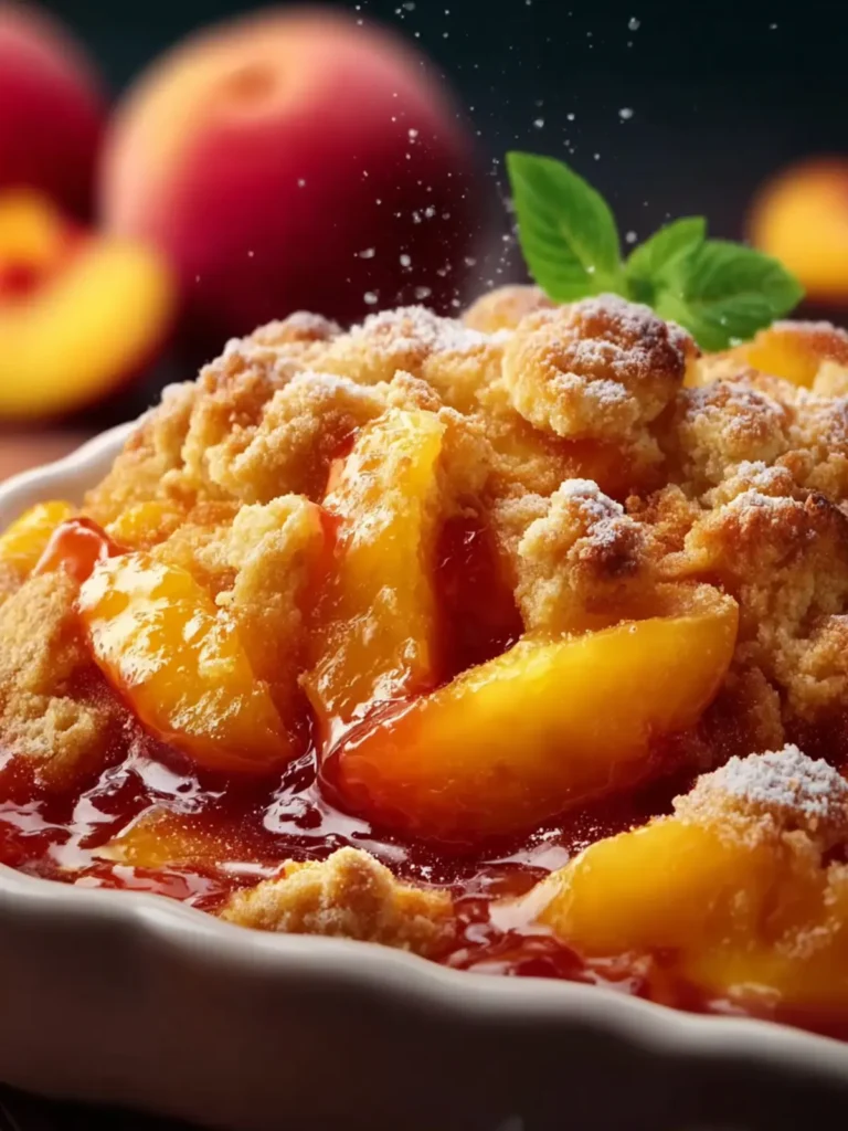 Peach Cobbler with Canned Peaches First Image