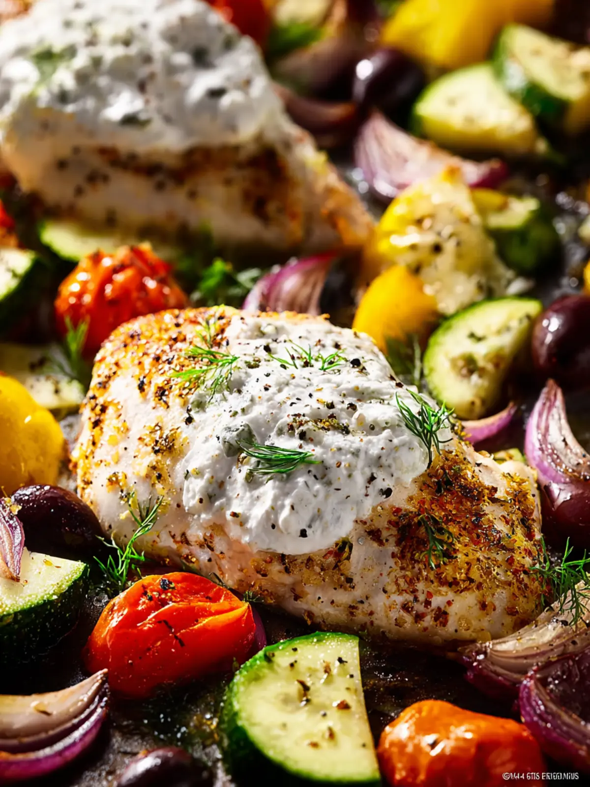 Sheet Pan Tzatziki Chicken First Image