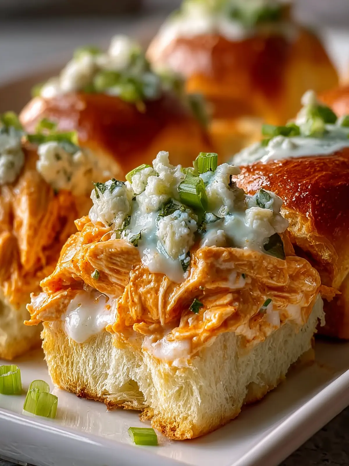 Buffalo Chicken Pizza Dip Sliders First Image