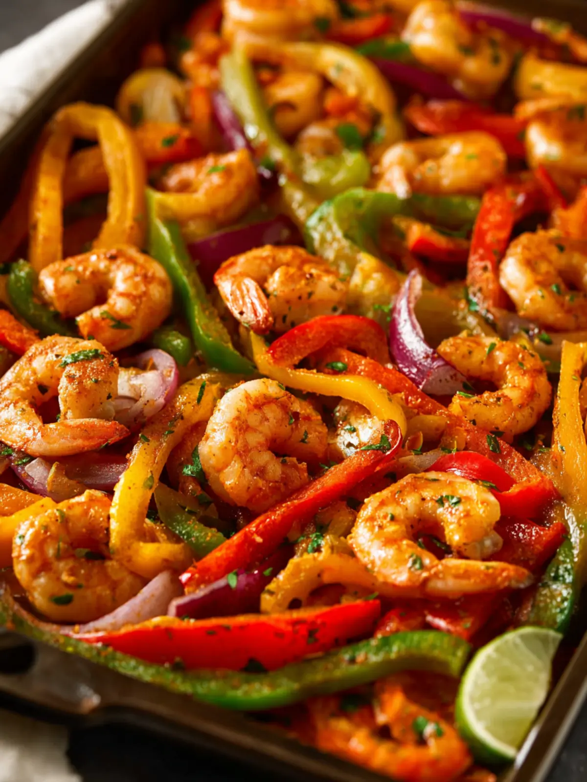 Sheet Pan Shrimp Fajitas First Image